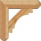 Ekena Millwork Merced Craftsman Rough Sawn Bracket w/ Offset Brace, Western Red Cedar, 6"W x 20"D x 20"H BKT0604X20X20MRC04RWR - alternate 2